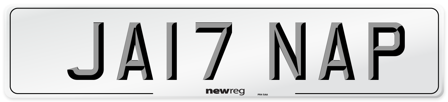 JA17 NAP Number Plate from New Reg